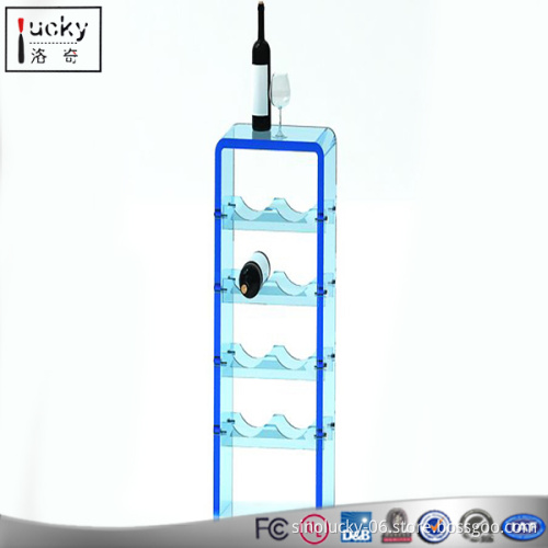 Standing cabinet acrylic bottle display shelf